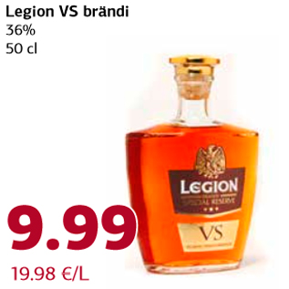 Allahindlus - Legion VS brändi 36% 50 cl