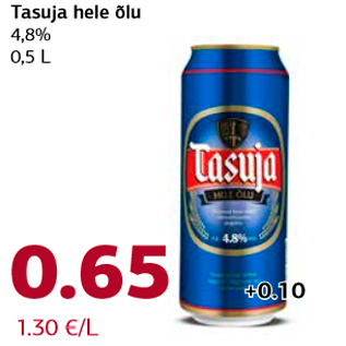 Allahindlus - Tasuja hele õlu 4,8% 0,5 L