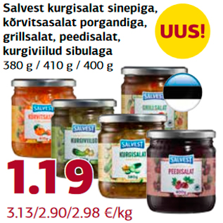 Allahindlus - Salvest kurgisalat sinepiga, kõrvitsasalat porgandiga, grillsalat, peedisalat, kurgiviilud sibulaga