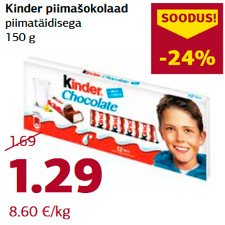 Allahindlus - Kinder piimašokolaad