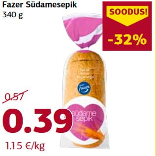 Allahindlus - Fazer Südamesepik 340 g