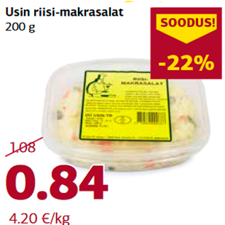 Allahindlus - Usin riisi-makrasalat 200 g