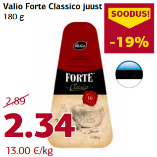 Allahindlus - Valio Forte Classico juust 180 g