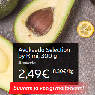 Allahindlus - Avokaado Selection by Rimi, 300 g