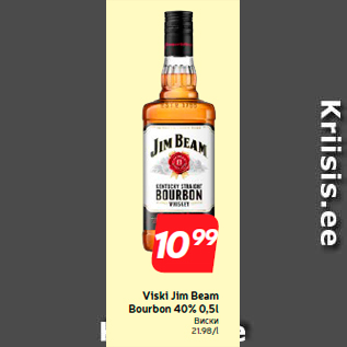 Allahindlus - Viski Jim Beam Bourbon 40% 0,5l