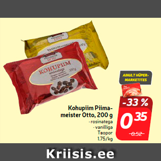 Allahindlus - Kohupiim Piimameister Otto, 200 g