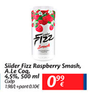 Allahindlus - Siider Fizz raspberry Smash, A.Le Coq