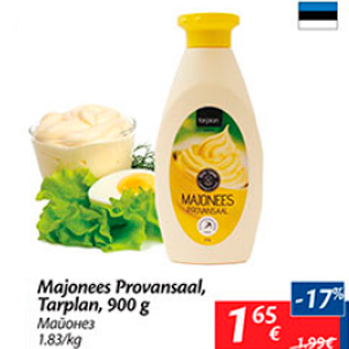 Allahindlus - Majonees Provansaal, Tarplan, 900 g