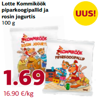 Allahindlus - Lotte Kommiköök piparkoogipallid ja rosin jogurtis