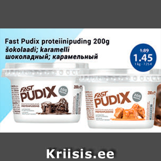 Allahindlus - Fast Pudix proteiinipuding 200 gšokolaadi; karamelli