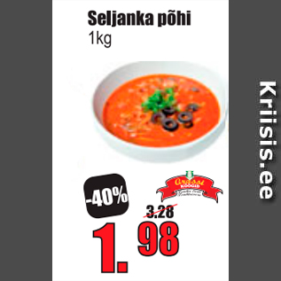 Allahindlus - Seljanka põhi 1 kg