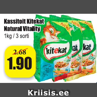 Allahindlus - Kassitoit Kitekat Natural Vitality