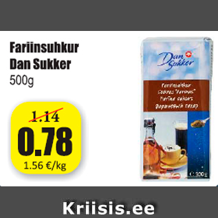 Allahindlus - Fariinsuhkur Dan Sukker 500 g