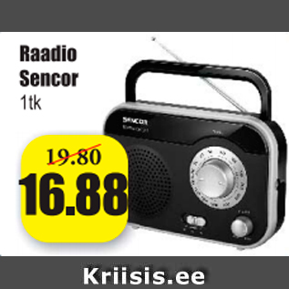 Allahindlus - Raadio Sencor 1 tk