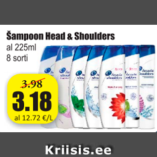 Allahindlus - Šampoon Head & Shoulders