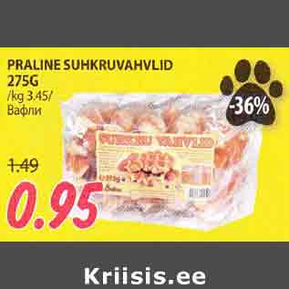 Allahindlus - PRALINE SUHKRUVAHVLID 275G