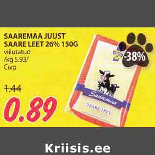 Allahindlus - SAAREMAAJUUST SAARE LEET 26% 150G viilutatud