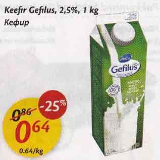 Allahindlus - Keefir Gefilus, 2,5%, 1 kg