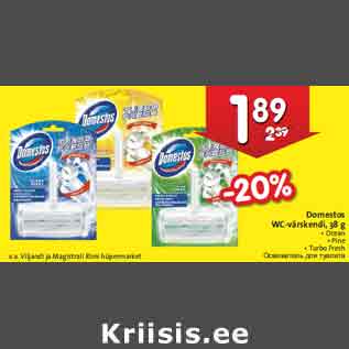 Allahindlus - Domestos WC-värskendi, 38 g