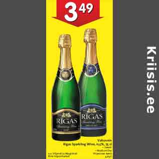 Allahindlus - Vahuvein Rigas Sparkling Wine, 11,5%, 75 cl