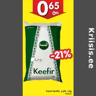 Allahindlus - Farmi keefir, 2,5%, 1 kg