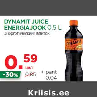 Allahindlus - DYNAMIT JUICE ENERGIAJOOK 0,5 L