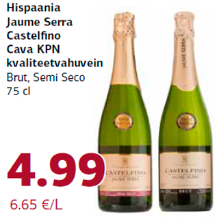 Allahindlus - Hispaania Jaume Serra Castelfino Cava KPN kvaliteetvahuvein