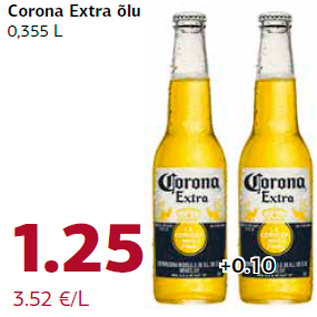Allahindlus - Corona Extra õlu 0,355 L