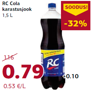 Allahindlus - RC Cola karastusjook 1,5 L