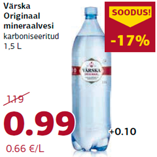 Allahindlus - Värska Originaal mineraalvesi