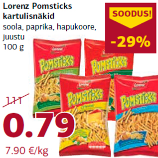 Allahindlus - Lorenz Pomsticks kartulisnäkid