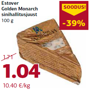 Allahindlus - Estover Golden Monarch sinihallitusjuust 100 g