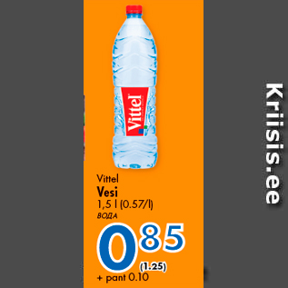 Allahindlus - Vittel Vesi 1,5 l