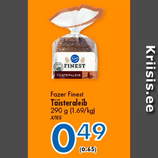 Allahindlus - Fazer Finest Täisteraleib 290 g