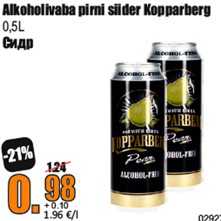 Allahindlus - Alkoholivaba pirni siider Kopparberg 0,5L