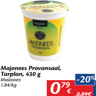 Allahindlus - Majonees Provansaal, Tarplan, 430 g