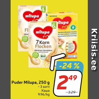 Allahindlus - Puder Milupa, 250 g