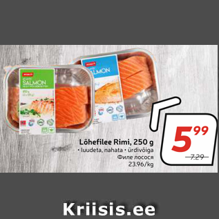 Allahindlus - Lõhefilee Rimi, 250 g