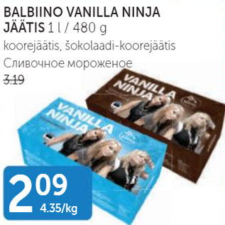 Allahindlus - Balbiino vanilla ninja jäätis