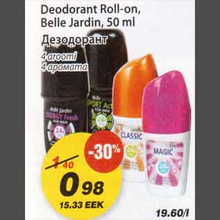 Allahindlus - Deodorant Roll-on, Belle Jardin