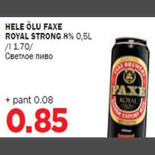 Allahindlus - HELE ÕLU FAXE ROYAL STRONG 8%