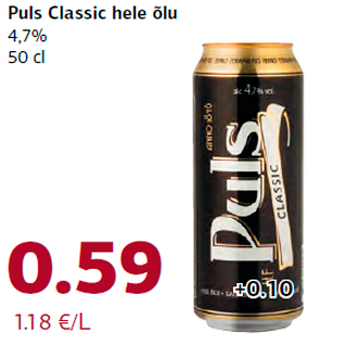 Allahindlus - Puls Classic hele õlu