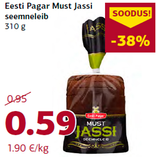 Allahindlus - Eesti Pagar Must Jassi seemneleib 310 g