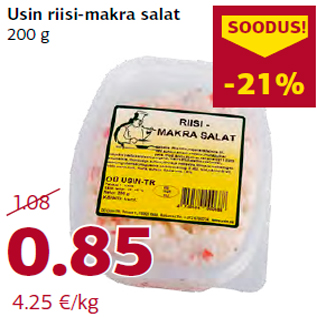 Allahindlus - Usin riisi-makra salat 200 g