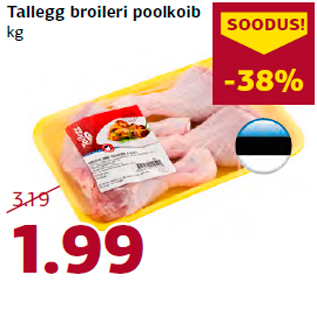 Allahindlus - Tallegg broileri poolkoib kg