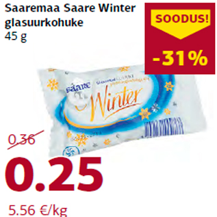 Allahindlus - Saaremaa Saare Winter glasuurkohuke 45 g