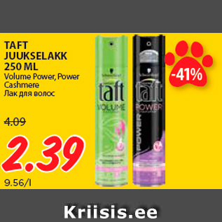 Allahindlus - TAFT JUUKSELAKK 250 ML