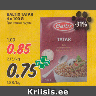 Allahindlus - BALTIX TATAR 4 x 100 G