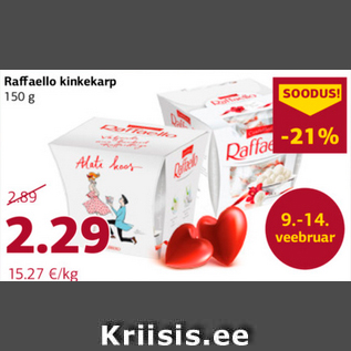 Allahindlus - Raffaello kinkekarp 150 g