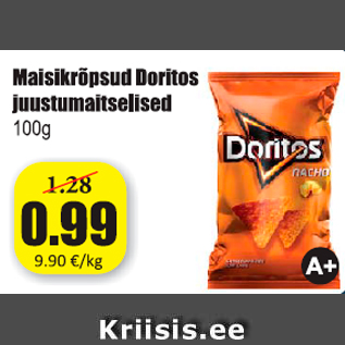 Allahindlus - Maisikrõpsud Doritos juustumaitselised 100 g